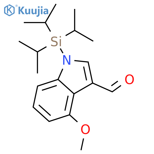 3-Formyl-4-methoxy-1-(triisopropylsilyl)indole structure