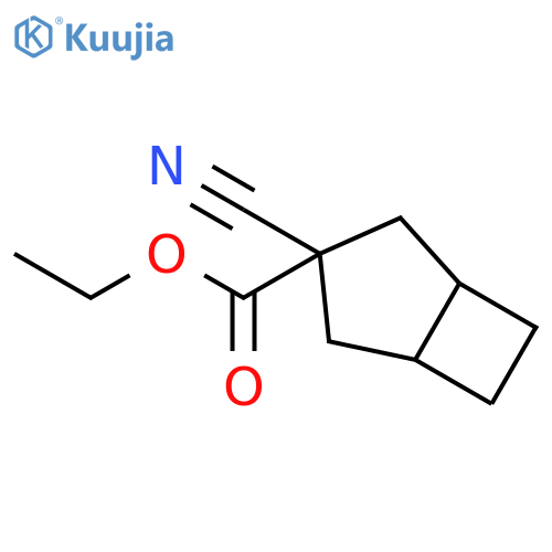 Bicyclo[3.2.0]heptane-3-carboxylic acid, 3-cyano-, ethyl ester (9CI) structure