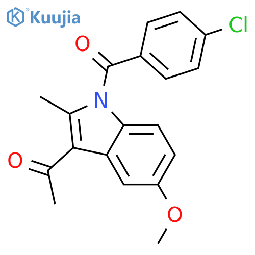 1H-Indole, 3-acetyl-1-(4-chlorobenzoyl)-5-methoxy-2-methyl- structure