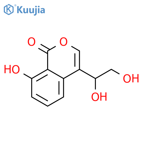 4-(1,2-dihydroxyethyl)-8-hydroxy-1H-isochromen-1-one structure
