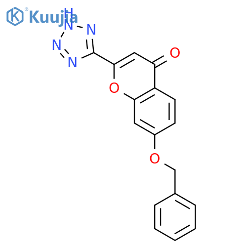 4H-1-Benzopyran-4-one,7-(phenylmethoxy)-2-(2H-tetrazol-5-yl)- structure