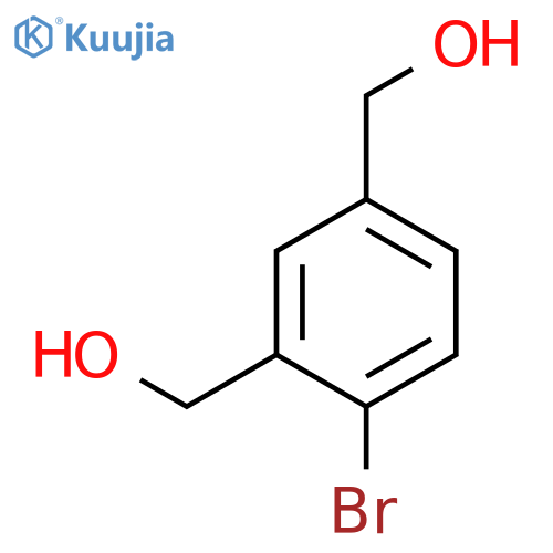 2-bromo-5-(hydroxymethyl)phenylmethanol structure