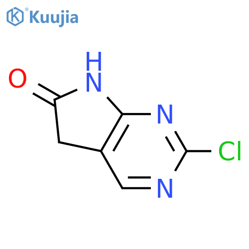2-chloro-5H,6H,7H-pyrrolo[2,3-d]pyrimidin-6-one structure