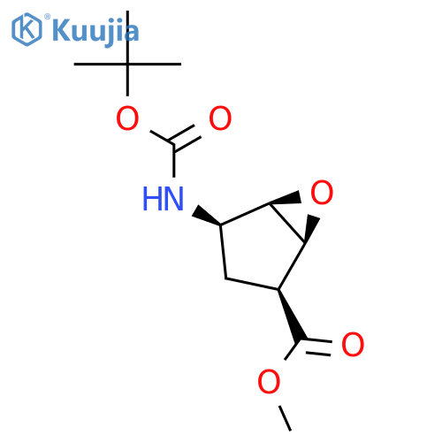 (1S,2S,4R,5R)-methyl 4-((tert-butoxycarbonyl)amino)-6-oxabicyclo[3.1.0]hexane-2-carboxylate structure