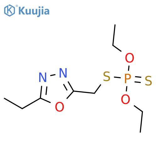 O,O-diethyl S-[(5-ethyl-1,3,4-oxadiazol-2-yl)methyl] phosphorodithioate structure