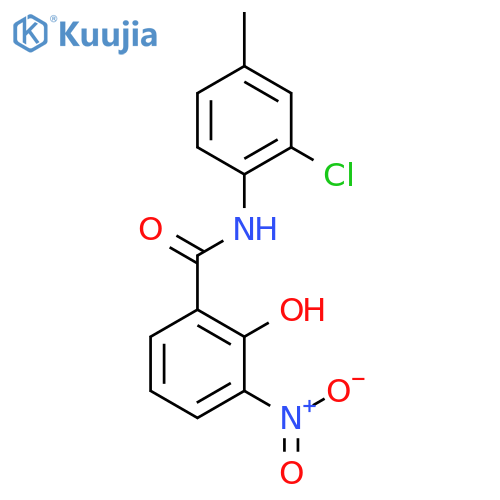 N-(2-chloro-4-methylphenyl)-2-hydroxy-3-nitrobenzamide structure