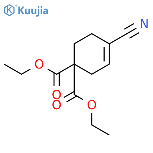 3-Cyclohexene-1,1-dicarboxylic acid, 4-cyano-, diethyl ester structure