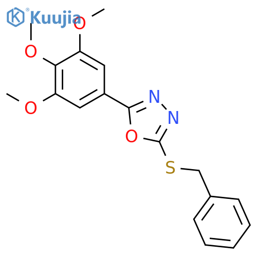 1,3,4-OXADIAZOLE, 2-[(PHENYLMETHYL)THIO]-5-(3,4,5-TRIMETHOXYPHENYL)- structure