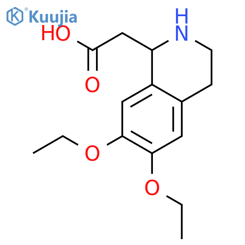 6,7-Diethoxy-1,2,3,4-tetrahydroisoquinoline-1-acetic acid structure