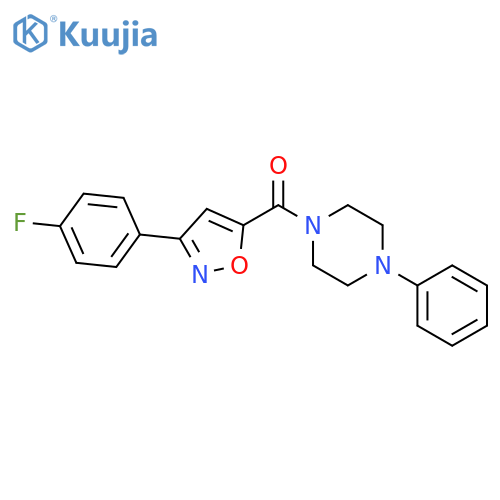 1-{[3-(4-fluorophenyl)-5-isoxazolyl]carbonyl}-4-phenylpiperazine structure