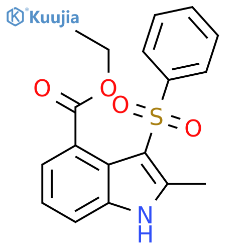 1H-Indole-4-carboxylic acid, 2-methyl-3-(phenylsulfonyl)-, ethyl ester structure