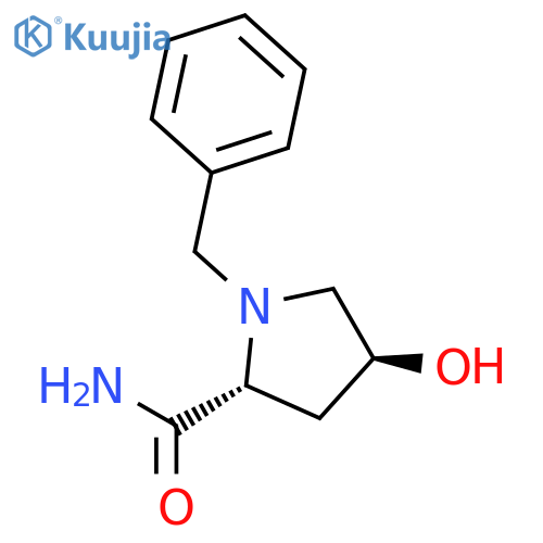 2-Pyrrolidinecarboxamide, 4-hydroxy-1-(phenylmethyl)-, (2R,4S)-rel- structure