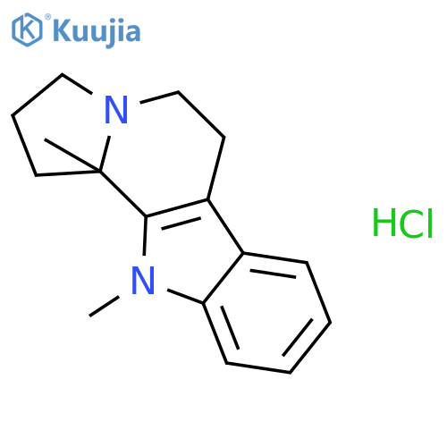 11,11b-dimethyl-2,3,5,6,11,11b-hexahydro-1H-indolizino[8,7-b]indole hydrochloride (1:1) structure