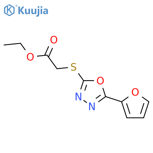 Ethyl 2-{5-(Furan-2-yl)-1,3,4-oxadiazol-2-ylsulfanyl}acetate structure