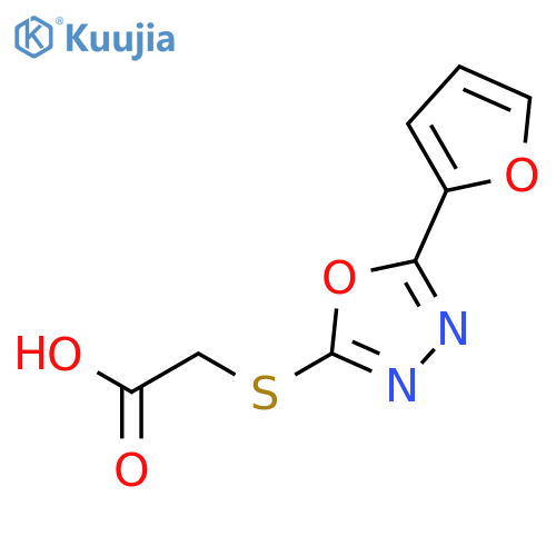 2-{5-(Furan-2-yl)-1,3,4-oxadiazol-2-ylsulfanyl}acetic Acid structure
