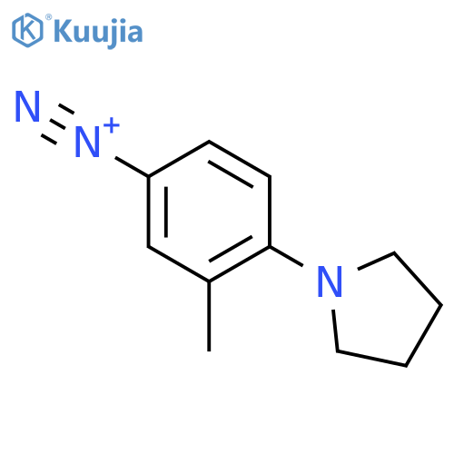 Benzenediazonium, 3-methyl-4-(1-pyrrolidinyl)- structure