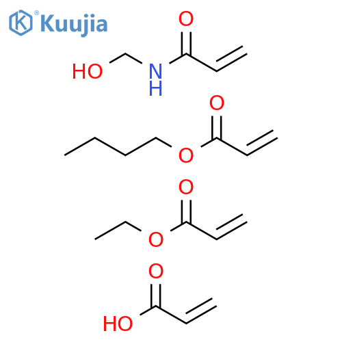 2-Propenoic acid, polymer with butyl 2-propenoate, ethyl 2-propenoate and N-(hydroxymethyl)-2-propenamide structure