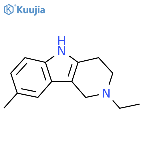 2-ethyl-8-methyl-2,3,4,5-tetrahydro-1H-pyrido[4,3-b]indole structure