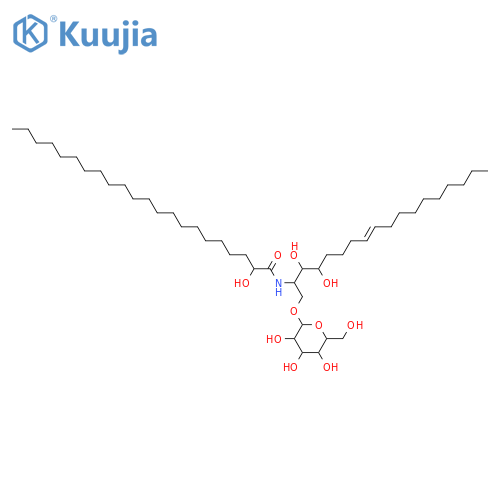 2-Amino-8-octadecene-1,3,4-triol; (2S,3S,4R,8Z)-form, N-(2R-Hydroxydocosanoyl), 1-O-β-D-glucopyranoside structure