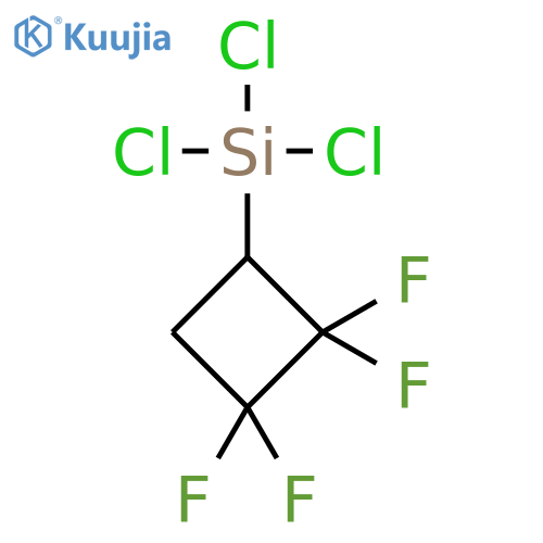 Silane, trichloro(2,2,3,3-tetrafluorocyclobutyl)- structure
