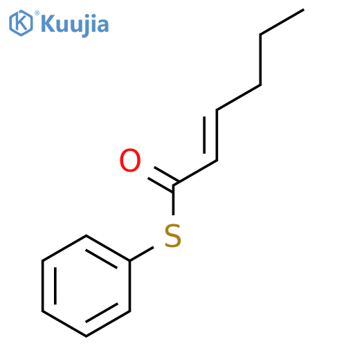 2-Hexenethioic acid, S-phenyl ester, (2E)- structure