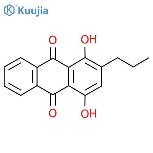 1,4-Dihydroxy-2-propyl-9,10-anthraquinone structure