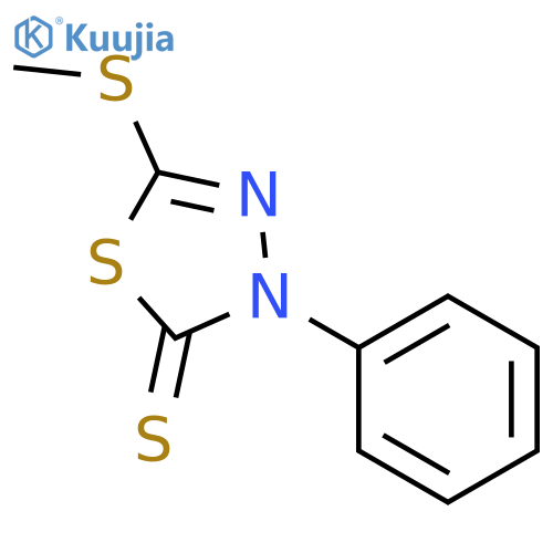 1,3,4-Thiadiazole-2(3H)-thione, 5-(methylthio)-3-phenyl- structure
