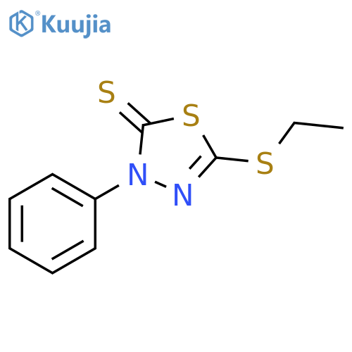1,3,4-Thiadiazole-2(3H)-thione, 5-(ethylthio)-3-phenyl- structure