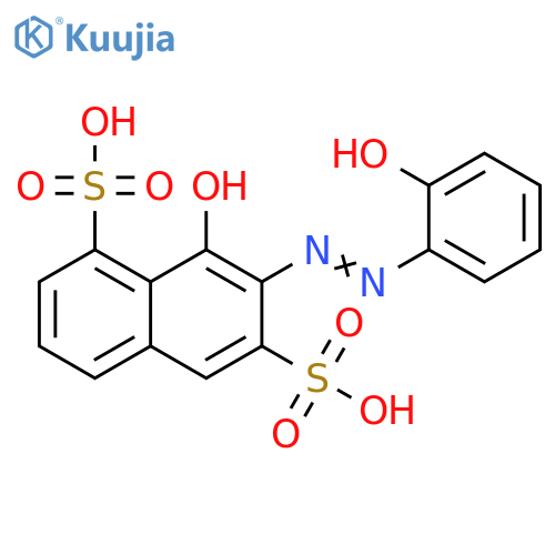 1,6-Naphthalenedisulfonic acid, 8-hydroxy-7-[(2-hydroxyphenyl)azo]- structure