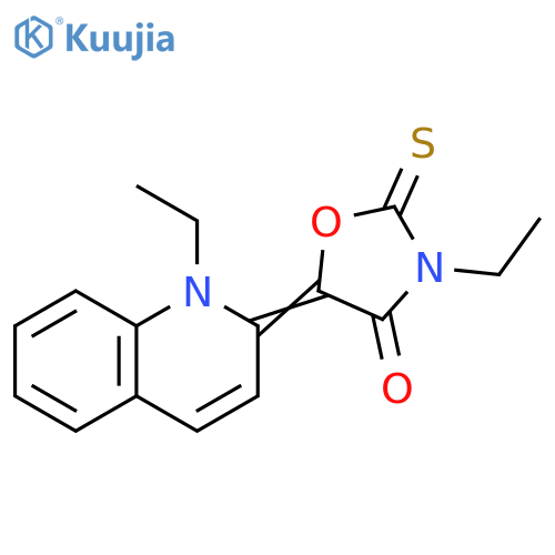 4-Oxazolidinone, 3-ethyl-5-(1-ethyl-2(1H)-quinolinylidene)-2-thioxo- structure