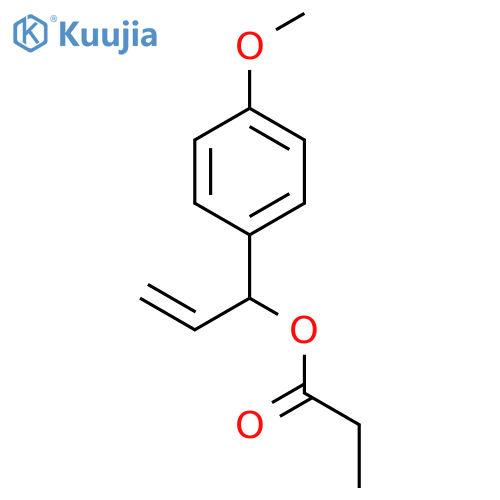 Benzenemethanol, α-ethenyl-4-methoxy-, 1-propanoate, (αR)- structure