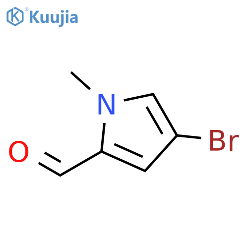 4-\u200bBromo-\u200b1-\u200bmethyl-1H-\u200bpyrrole-\u200b2-\u200bcarboxaldehyde structure