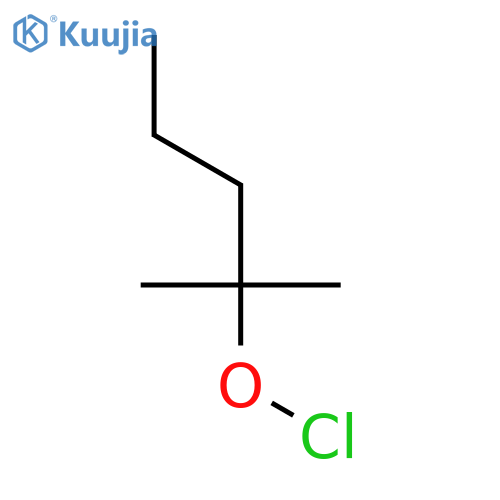 Hypochlorous acid, 1,1-dimethylbutyl ester structure