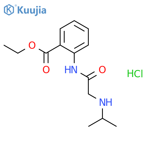 Benzoic acid,2-[[2-[(1-methylethyl)amino]acetyl]amino]-, ethyl ester, hydrochloride (1:1) structure