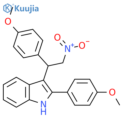 2-(4-methoxyphenyl)-3-[1-(4-methoxyphenyl)-2-nitroethyl]-1H-indole structure