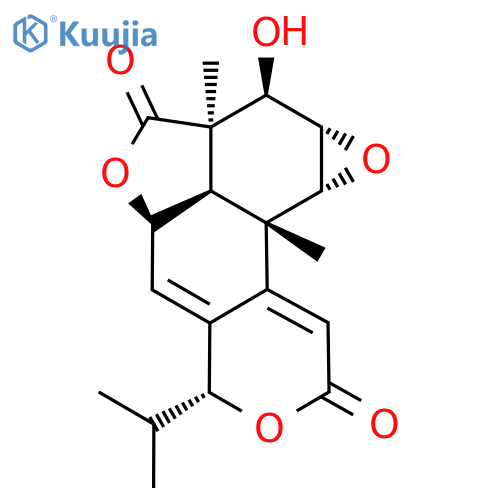 (1aR)-1aβ,2a,4aβ,4bβ,6,8,9b,9cβ-Octahydro-2β-hydroxy-2aβ,9bα-dimethyl-6β-isopropyl-2H,3H-furo[2',3',4':4,5]oxireno[7,8]naphtho[2,1-c]pyran-3,8-dione structure