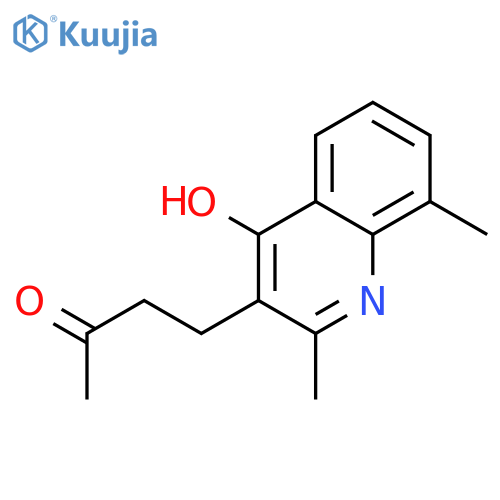 4-(4-Hydroxy-2,8-dimethylquinolin-3-yl)butan-2-one structure