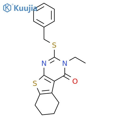 <br>2-(Benzylthio)-3-ethyl-5,6,7,8-tetrahydrobenzo[4,5]thieno[2,3-d]pyrimidin-4 (3H)-one structure