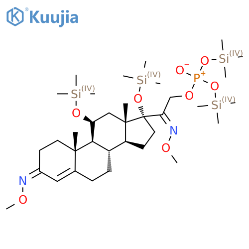 (Z,8S,9S,10R,11S,13S,14S,17R)-N-Methoxy-17-[(Z)-N-methoxy-C-[[oxido-bis(trimethylsilyloxy)phosphaniumyl]oxymethyl]carbonimidoyl]-10,13-dimethyl-11,17-bis(trimethylsilyloxy)-2,6,7,8,9,11,12,14,15,16-decahydro-1H-cyclopenta[a]phenanthren-3-imine structure