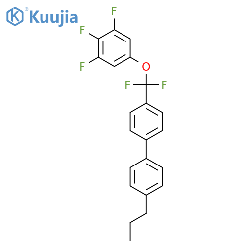 4-(Difluoro(3,4,5-trifluorophenoxy)-methyl)-4'-propyl-1,1'-biphenyl structure