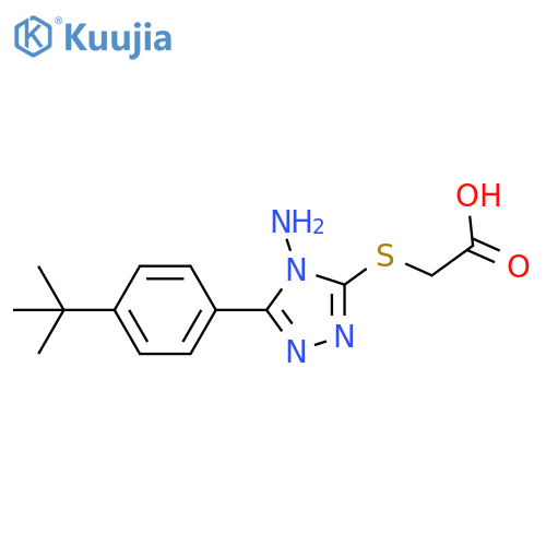 2-{4-amino-5-(4-tert-butylphenyl)-4H-1,2,4-triazol-3-ylsulfanyl}acetic acid structure