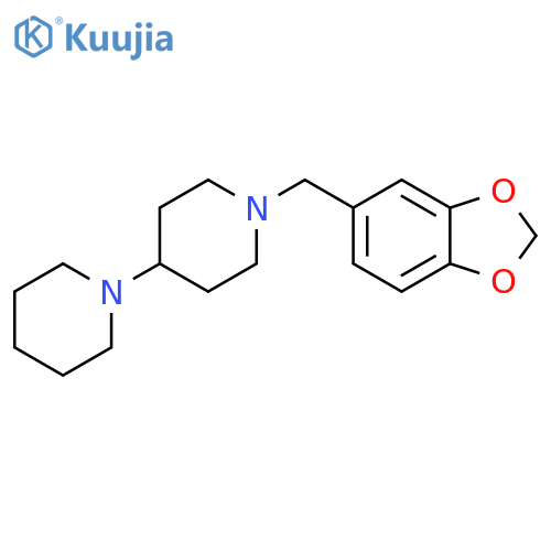 1'-(1,3-benzodioxol-5-ylmethyl)-1,4'-bipiperidine structure