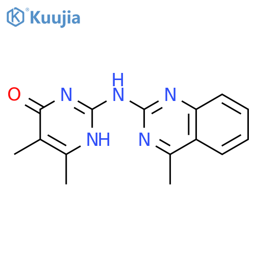 4(1H)-Pyrimidinone, 5,6-dimethyl-2-[(4-methyl-2-quinazolinyl)amino]- structure