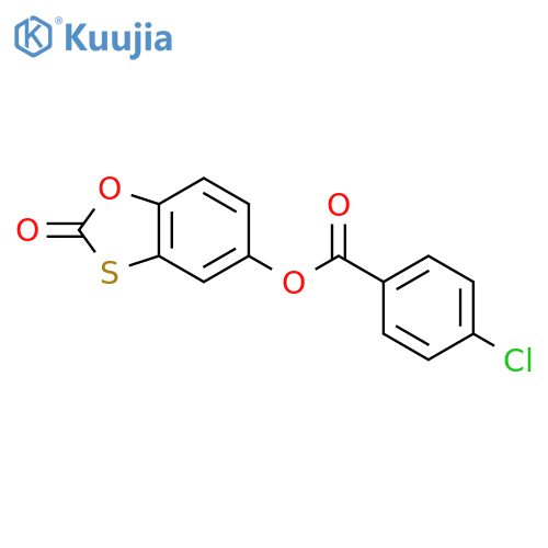 4-Chloro-benzoic acid 2-oxo-benzo[1,3]oxathiol-5-yl ester structure