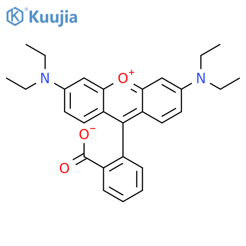 9-(2-carboxylatophenyl)-3,6-bis(diethylamino)xanthylium structure