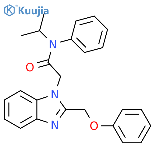 N-isopropyl-2-(2-(phenoxymethyl)-1H-benzo[d]imidazol-1-yl)-N-phenylacetamide structure