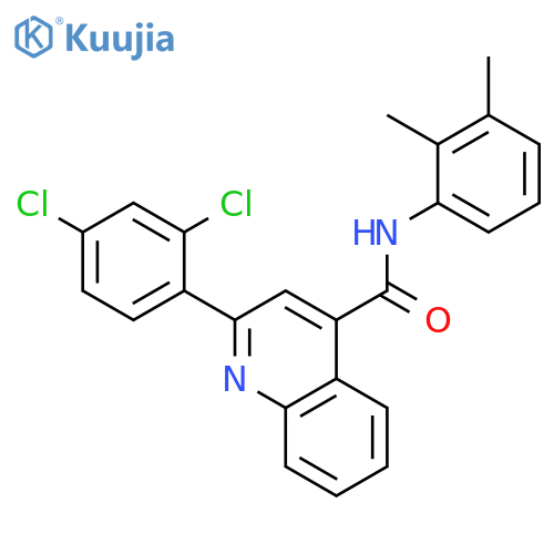 <br>2-(2,4-Dichloro-phenyl)-quinoline-4-carboxylic acid (2,3-dimethyl-phenyl)-a mide structure