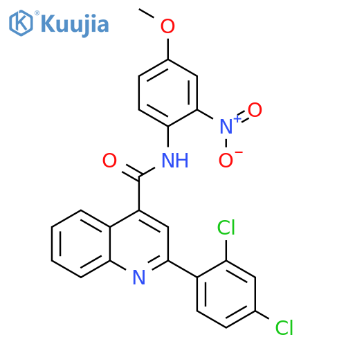 <br>2-(2,4-Dichloro-phenyl)-quinoline-4-carboxylic acid (4-methoxy-2-nitro-phen yl)-amide structure