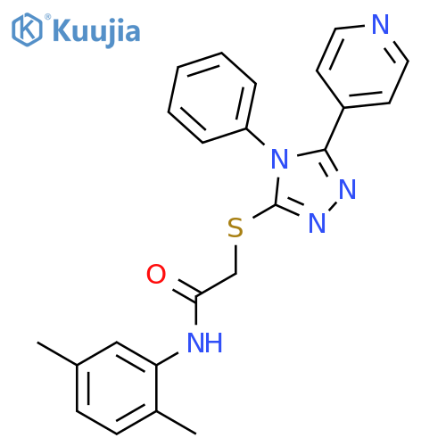 <br>N-(2,5-Dimethyl-phenyl)-2-(4-phenyl-5-pyridin-4-yl-4H-[1,2,4]triazol-3-ylsu lfanyl)-acetamide structure