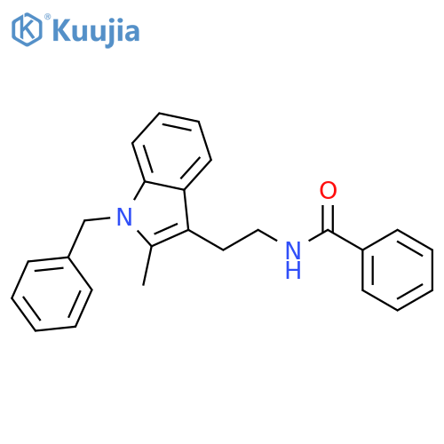N-[2-(1-Benzyl-2-methyl-1H-indol-3-yl)-ethyl]-benzamide structure